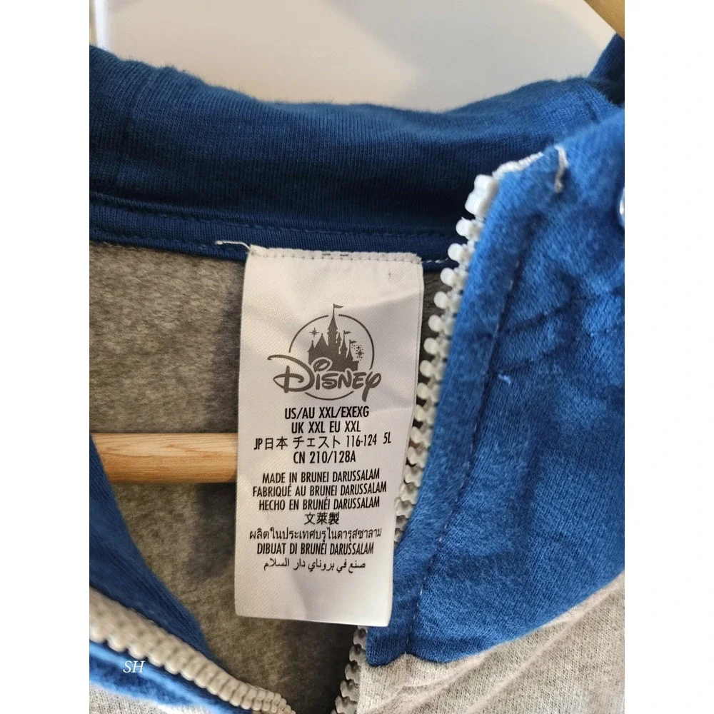 Disney EPCOT 40th Anniversary Hoodie 2022 XXL 2XL Zip Up Figment Gray Blue